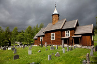 Norwegen, Holzkirche in Solli