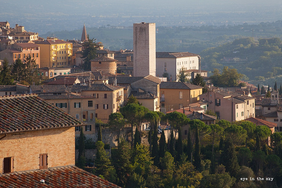 Perugia, Blick von der Porta del Cassero
