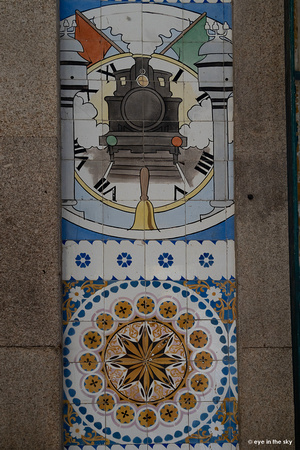 Porto  - Bahnhof São Bento (Detail der Eingangshalle)