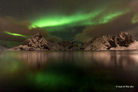 Polarlichter bei Reine, Lofoten