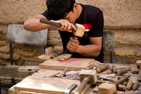 Chiva,, Holzschnitzer in der Altstadt