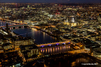 St. Paul's Cathedral and four bridges (Vie from The Shard)