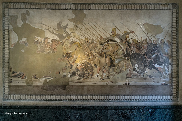 Neapel, Archäologisches Nationalmuseum - Mosaik der Alexanderschlacht aus Pompeji