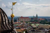 Krakau, Blick vom Turm  der Marienkirche auf den Wawel (Burganlage)