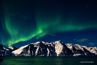 Norwegen, Polarlichter bei Spåkenes, Lyngenfjord